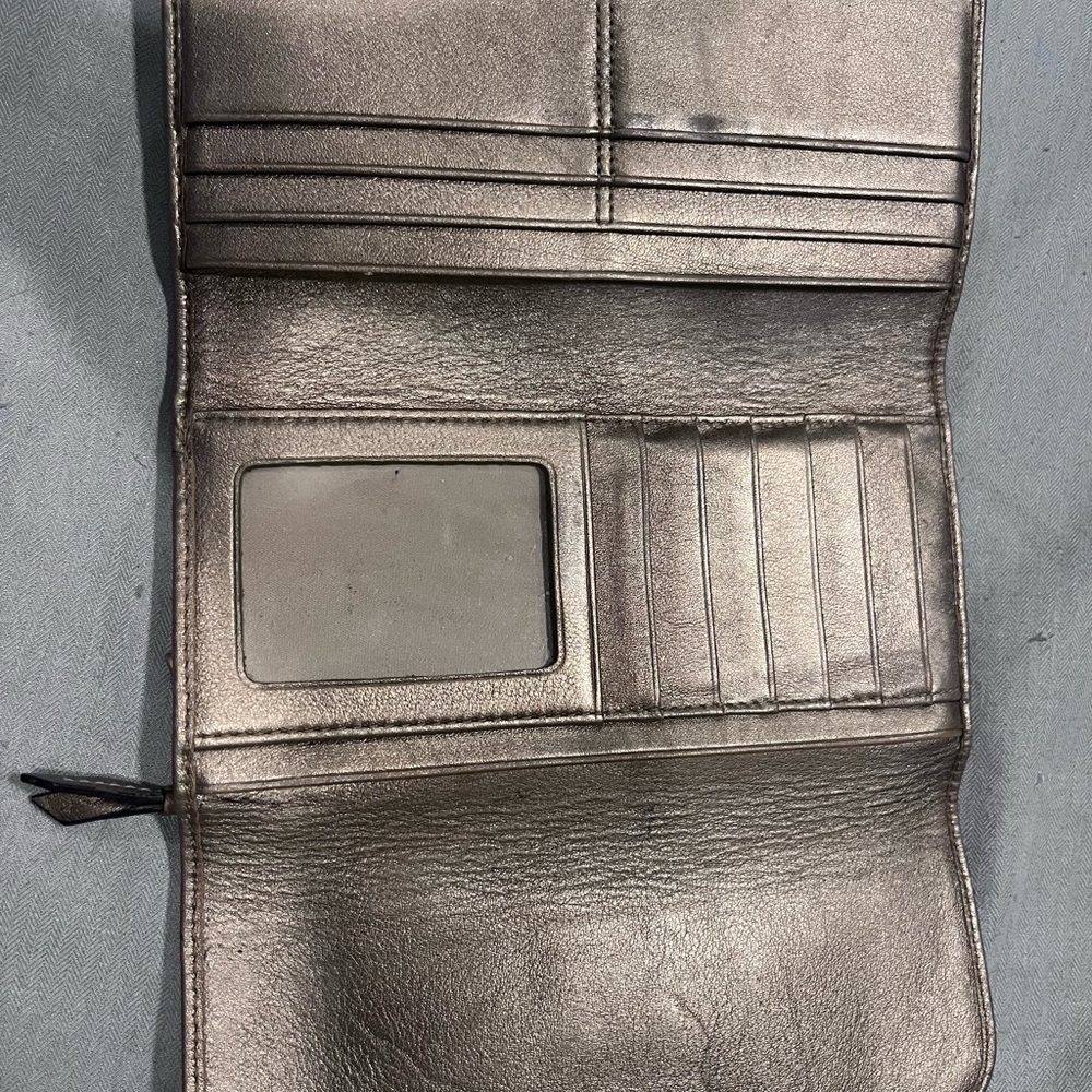 Coach Brown Signature Wallet with Monogram Pattern - Picture 3 of 4